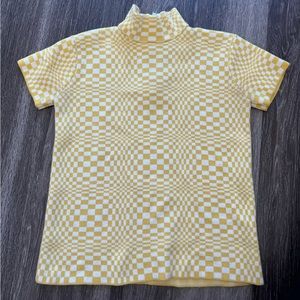 UNIF patterned yellow top. Size small.